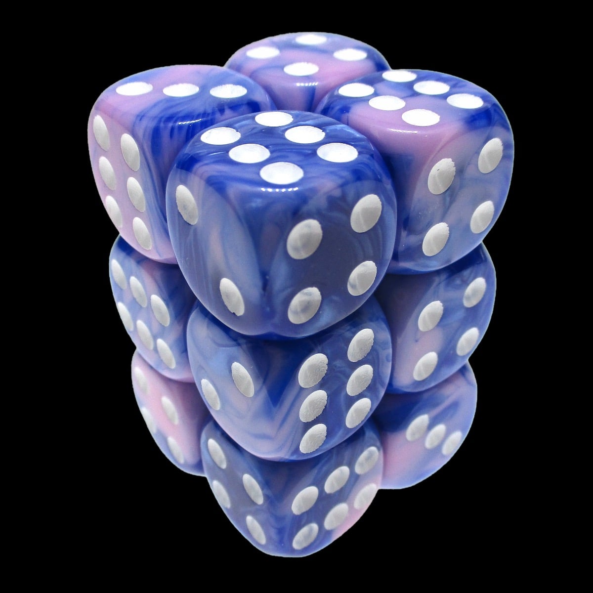 TDSO Duel Blue & Pink 12 x D6 Dice Set