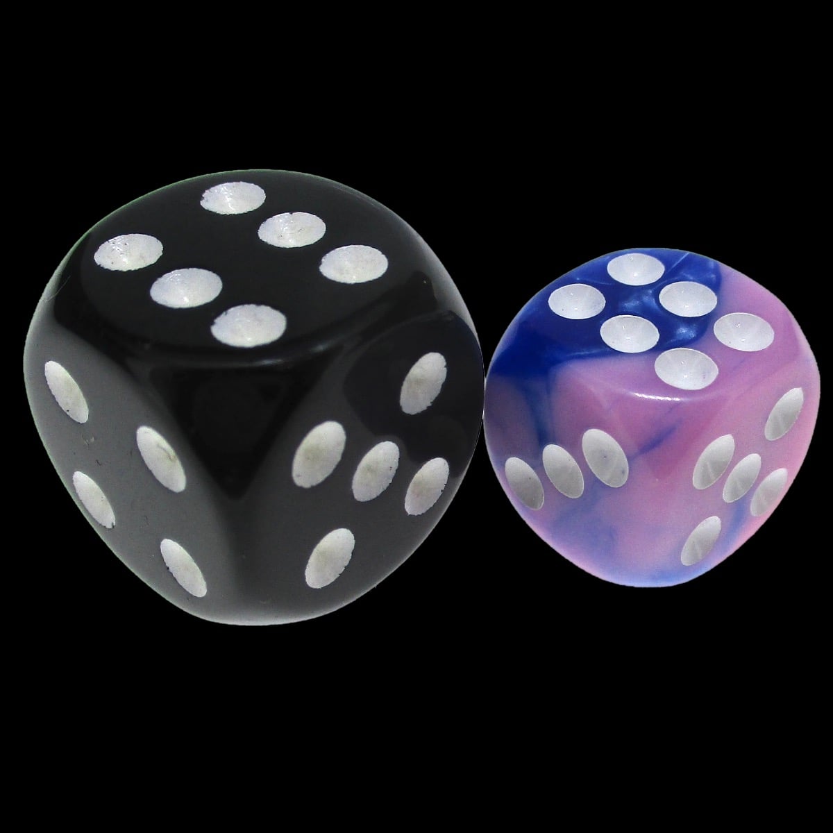 TDSO Duel Blue & Pink 12mm D6 Spot Dice