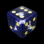 TDSO Gemstone Sodalite Dark & Gold 6 x D6 Spot Dice Set