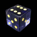 TDSO Zircon Glass Alexandrite & Gold D6 Spot Dice