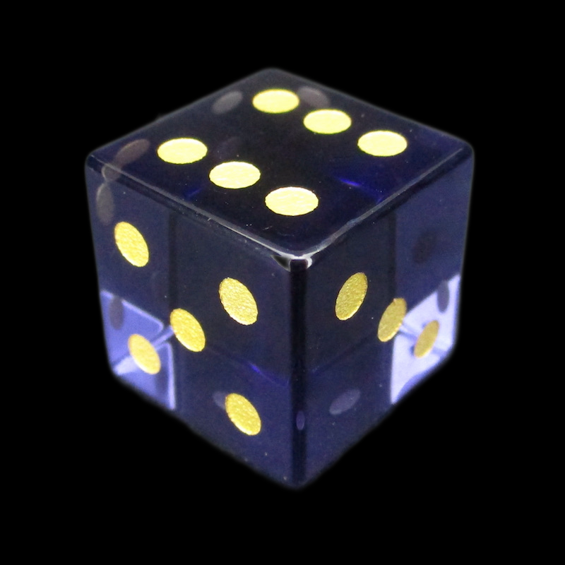 TDSO Zircon Glass Alexandrite & Gold D6 Spot Dice