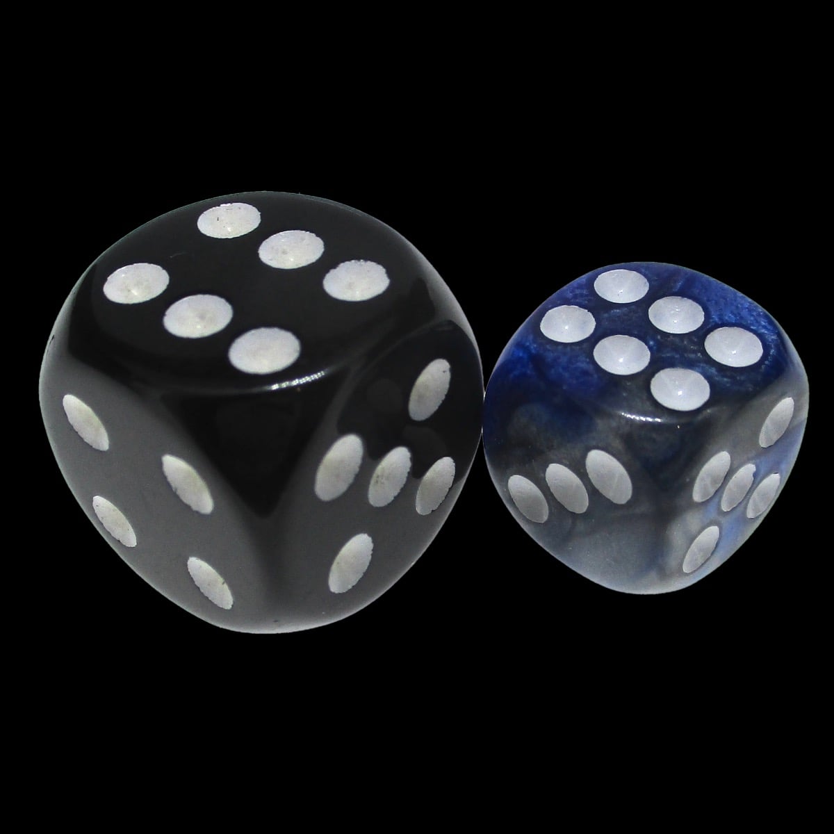 TDSO Duel Blue & Steel 12mm D6 Spot Dice