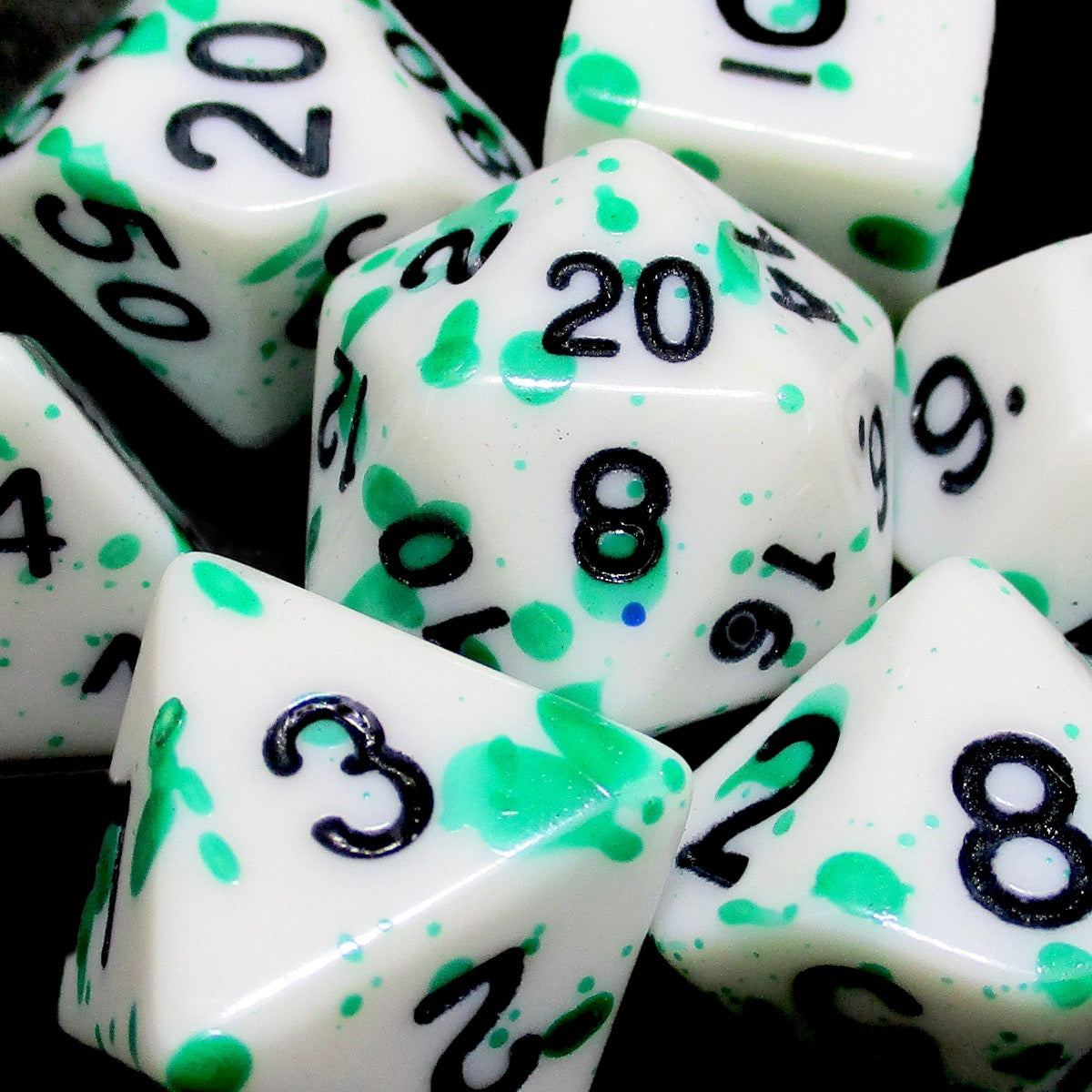 TDSO Splatter - Goblin Blood 7 Dice Polyset