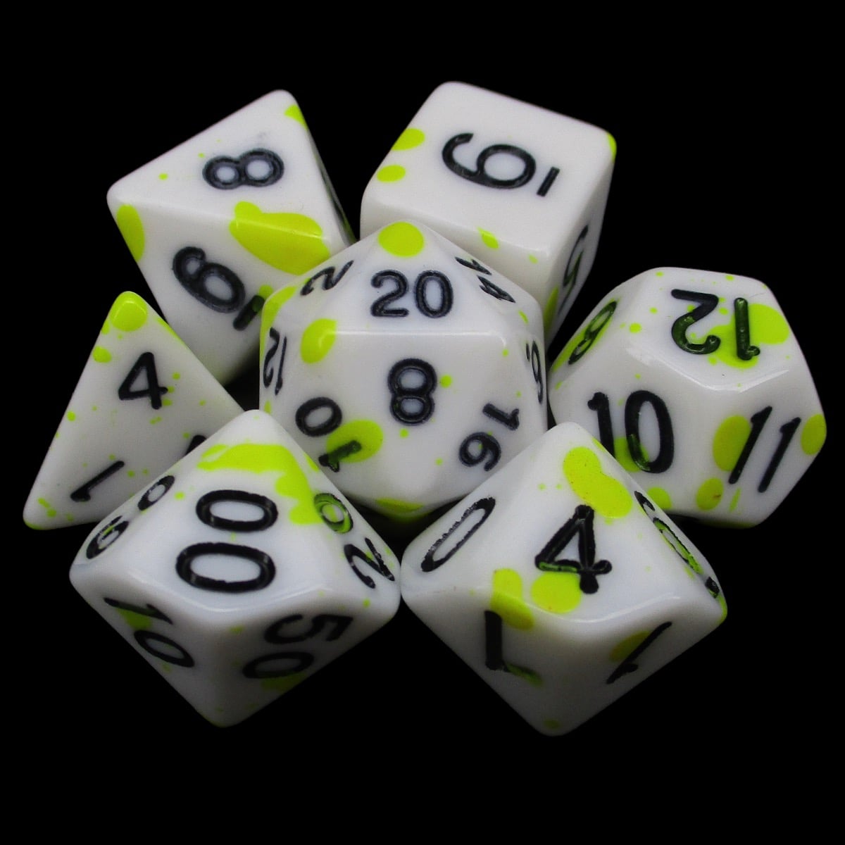 TDSO Splatter - Radioactive 7 Dice Polyset