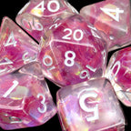 TDSO Pink Dragon Scale 7 Dice Polyset