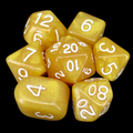 Role 4 Initiative Marble Caramel 7 Dice Polyset with Arch D4