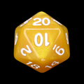 Role 4 Initiative Marble Caramel Balanced D20 Dice