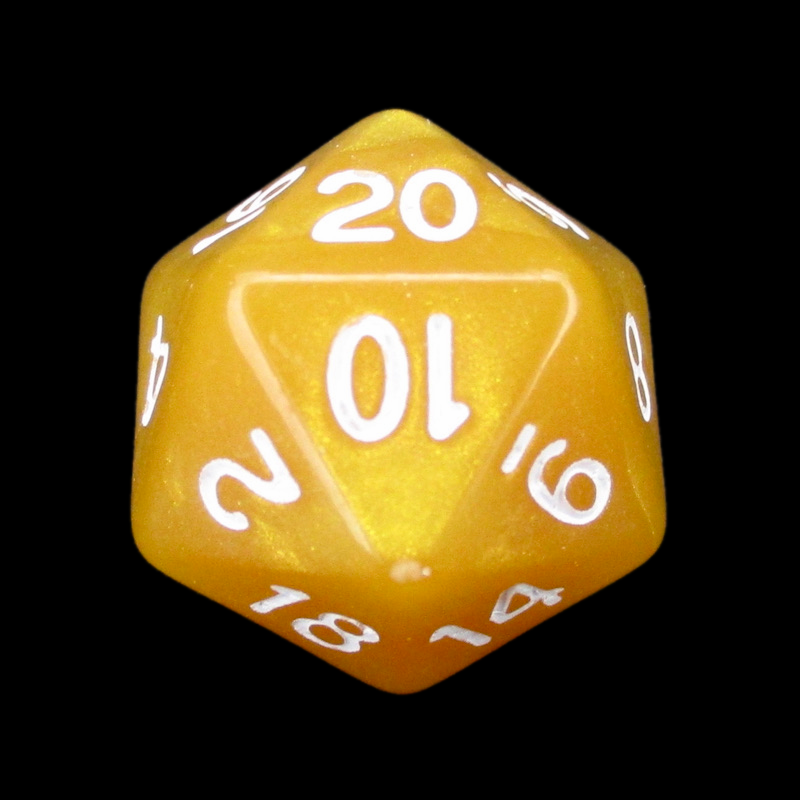 Role 4 Initiative Marble Caramel Balanced D20 Dice