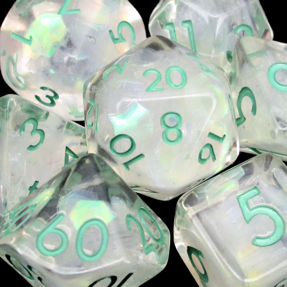 TDSO Silver Dragon Scale 7 Dice Polyset