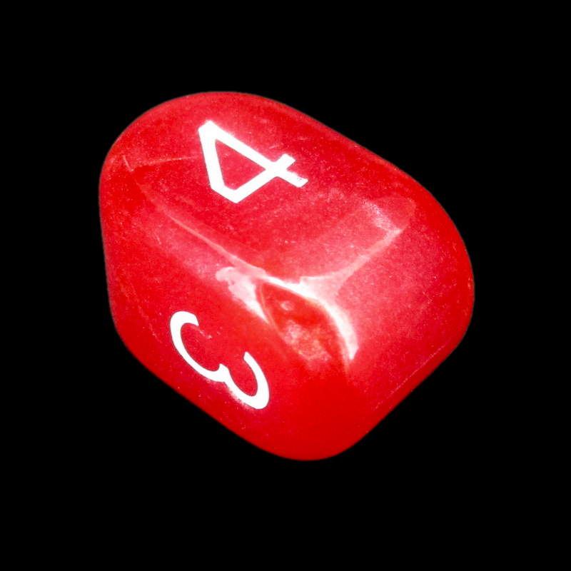 Role 4 Initiative Marble Red Arch D4 Dice