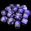 Role 4 Initiative Marble Purple 15 Dice Polyset with Arch D4s