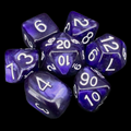 Role 4 Initiative Marble Purple 7 Dice Polyset with Arch D4