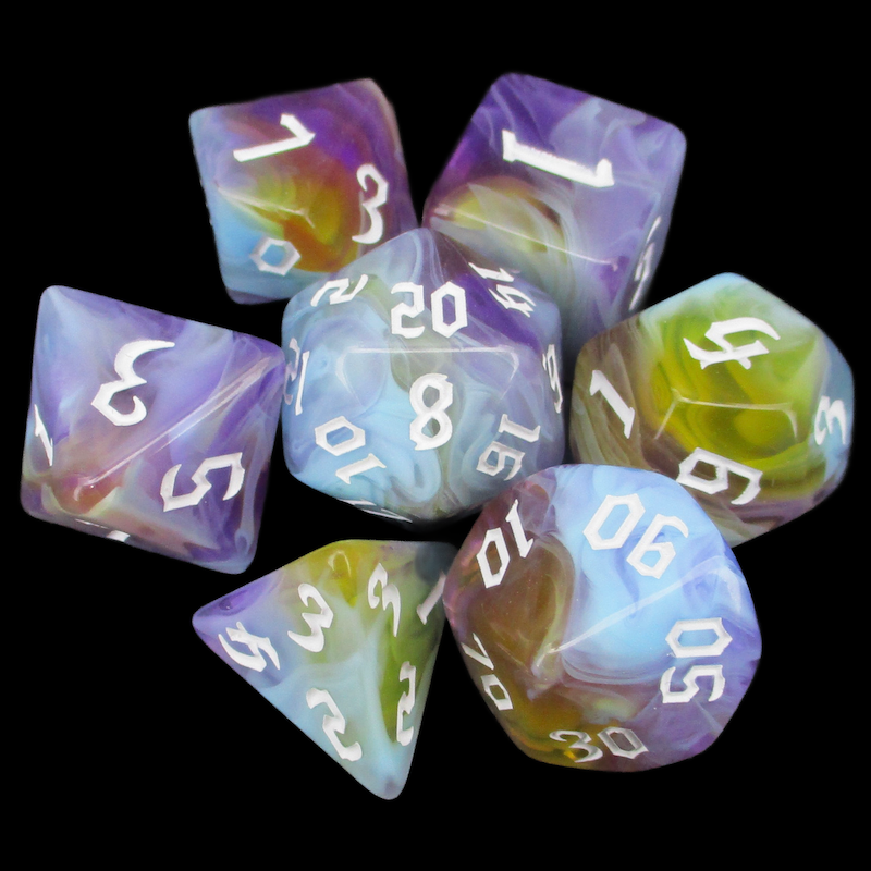 TDSO Gothic Script Ascendence 7 Dice Polyset