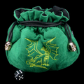 Dragon Hoard Dice Bag - GREEN DRAGON with 7 Compartments MASSIVE