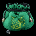 Dragon Hoard Dice Bag - GREEN DRAGON with 7 Compartments MASSIVE