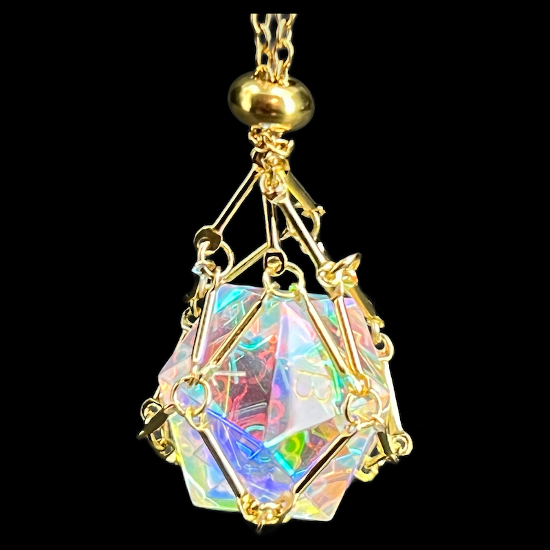 TDSO Gold Chain Necklace for D20 Dice