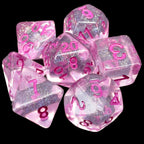 TDSO Luminous Pink World Glitter 7 Dice Polyset LTD EDITION