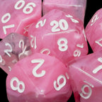 TDSO Nebula Pink Rose 7 Dice Polyset LTD EDITION
