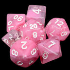 TDSO Nebula Pink Rose 7 Dice Polyset LTD EDITION