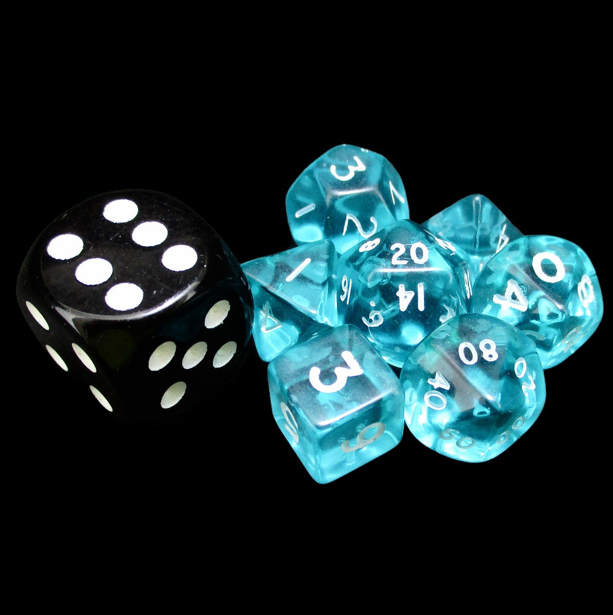 D&G Gem Aqua MINI 10mm 7 Dice Polyset