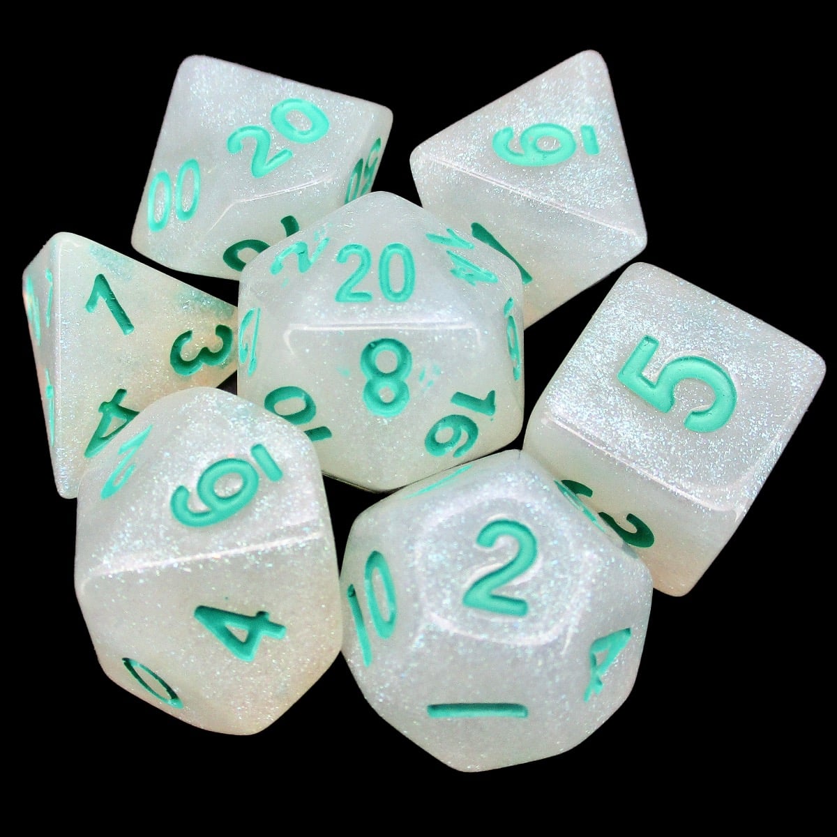 TDSO Ultra Glitter Green 7 Dice Polyset