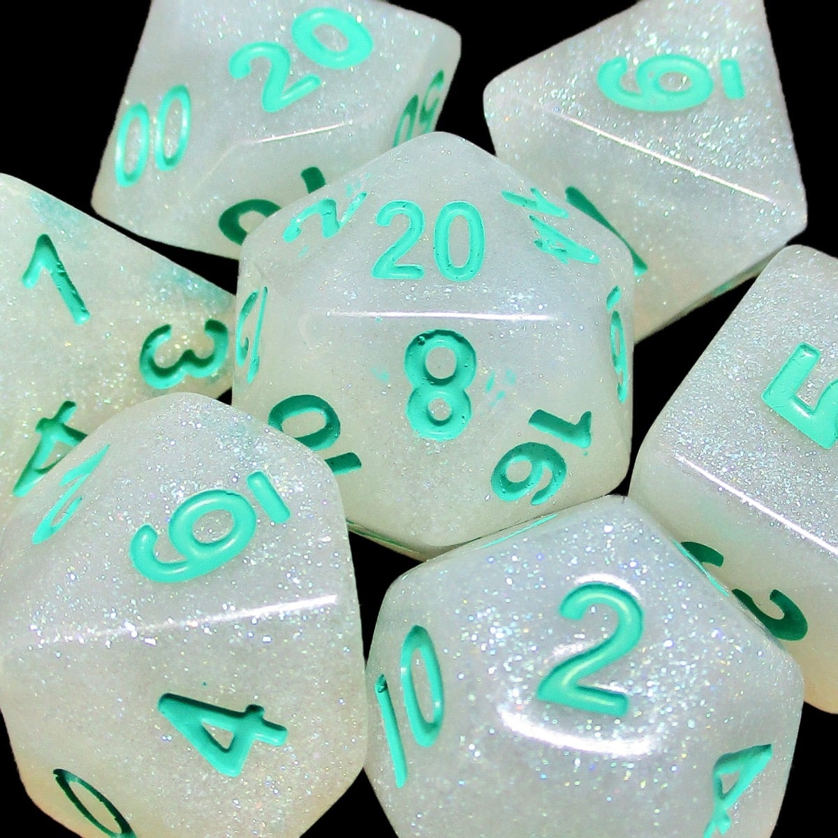 TDSO Ultra Glitter Green 7 Dice Polyset