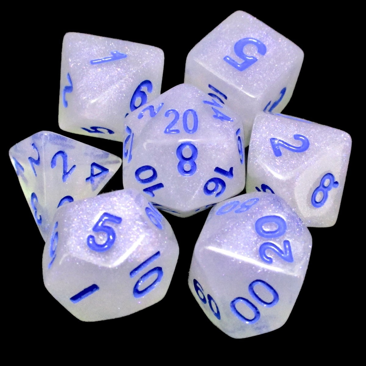 TDSO Ultra Glitter Blue 7 Dice Polyset