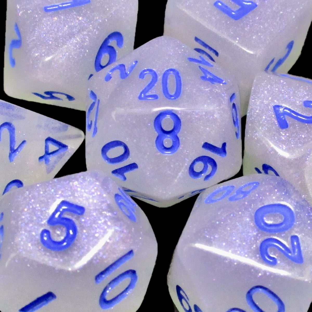 TDSO Ultra Glitter Blue 7 Dice Polyset