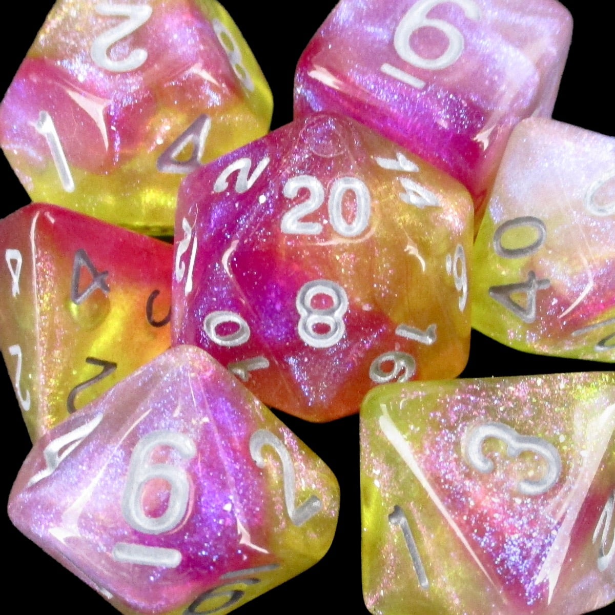 TDSO Sorcerers Choice Glitter 7 Dice Polyset LTD EDITION