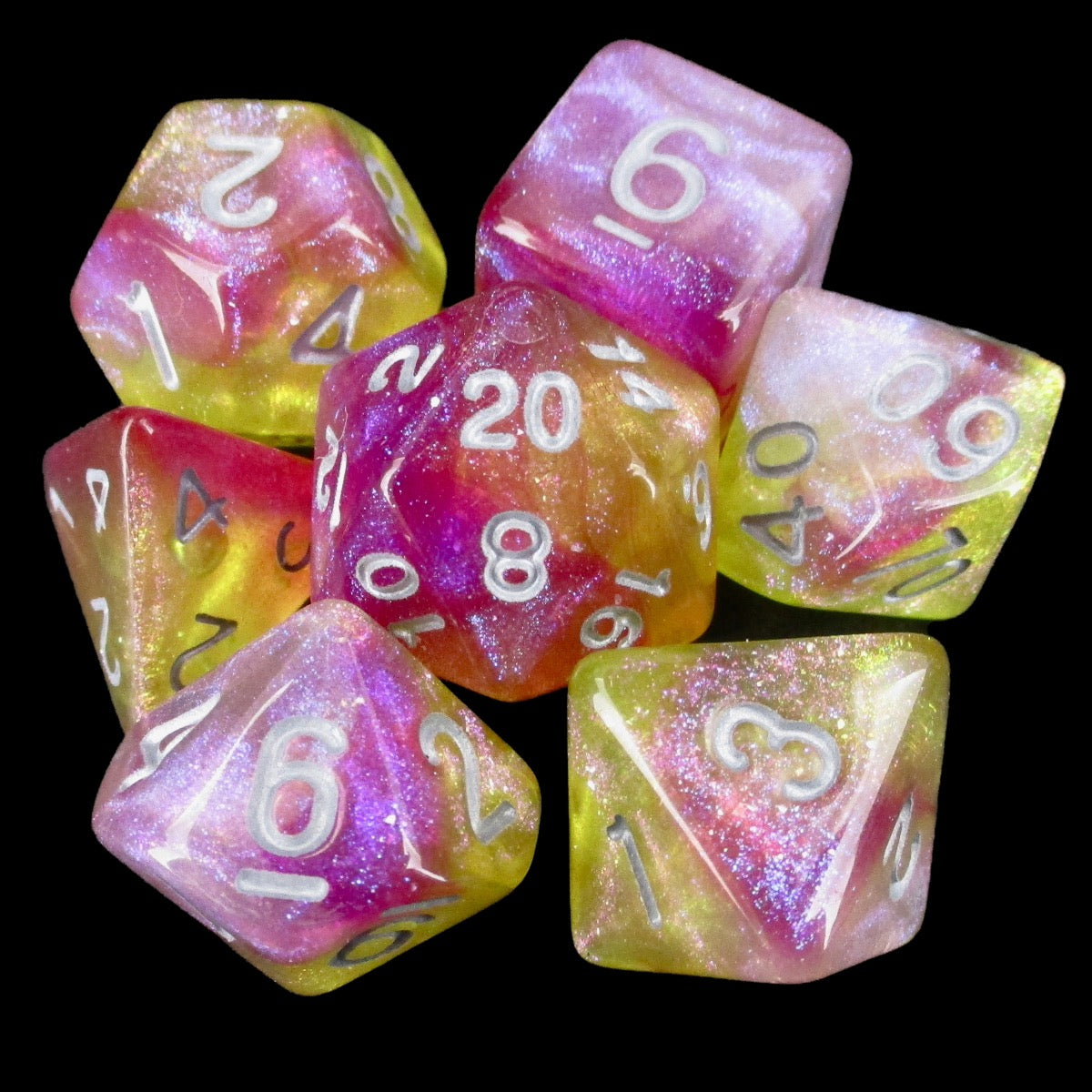 TDSO Sorcerers Choice Glitter 7 Dice Polyset LTD EDITION