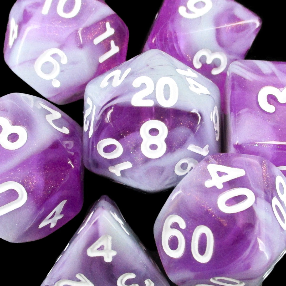 TDSO Violet Archmage 7 Dice Polyset LTD EDITION