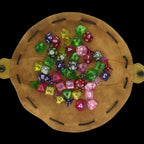 TDSO Tan Leather Celtic Circle Drawstring Dice Pouch Bag
