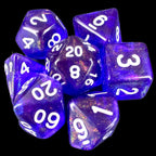 TDSO Aurora Amethyst Glitter 7 Dice Polyset LTD EDITION