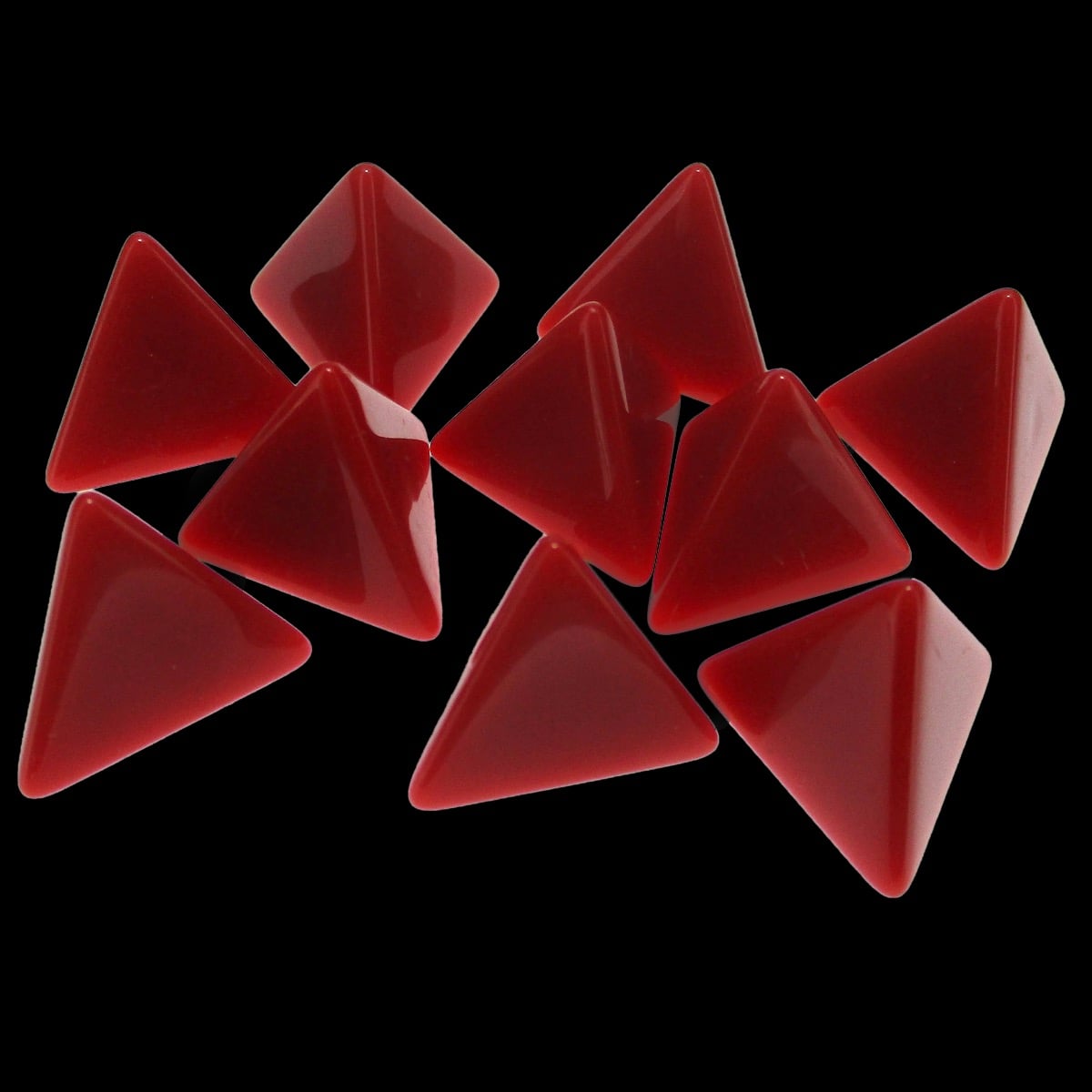TDSO Opaque Blank Red 16mm 10 x D4 Dice Set