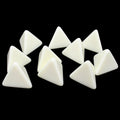 TDSO Opaque Blank Ivory 16mm 10 x D4 Dice Set