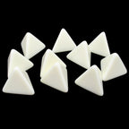 TDSO Opaque Blank Ivory 16mm 10 x D4 Dice Set