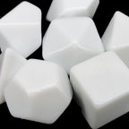 TDSO Opaque Blank White 7 Dice Polyset
