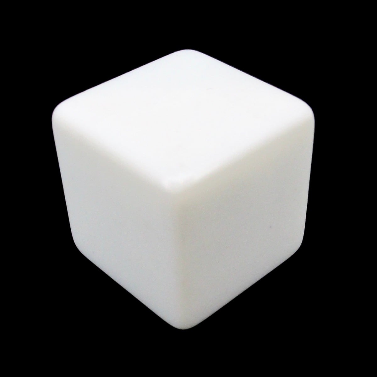 TDSO Opaque Blank White Square Cornered D6 Dice
