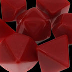 TDSO Opaque Blank Red 7 Dice Polyset