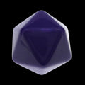 TDSO Opaque Blank Purple D20 Dice