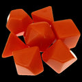 TDSO Opaque Blank Orange 7 Dice Polyset