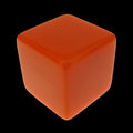 TDSO Opaque Blank Orange Square Cornered D6 Dice