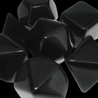 TDSO Opaque Blank Black 7 Dice Polyset