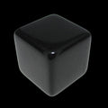 TDSO Opaque Blank Black Square Cornered D6 Dice