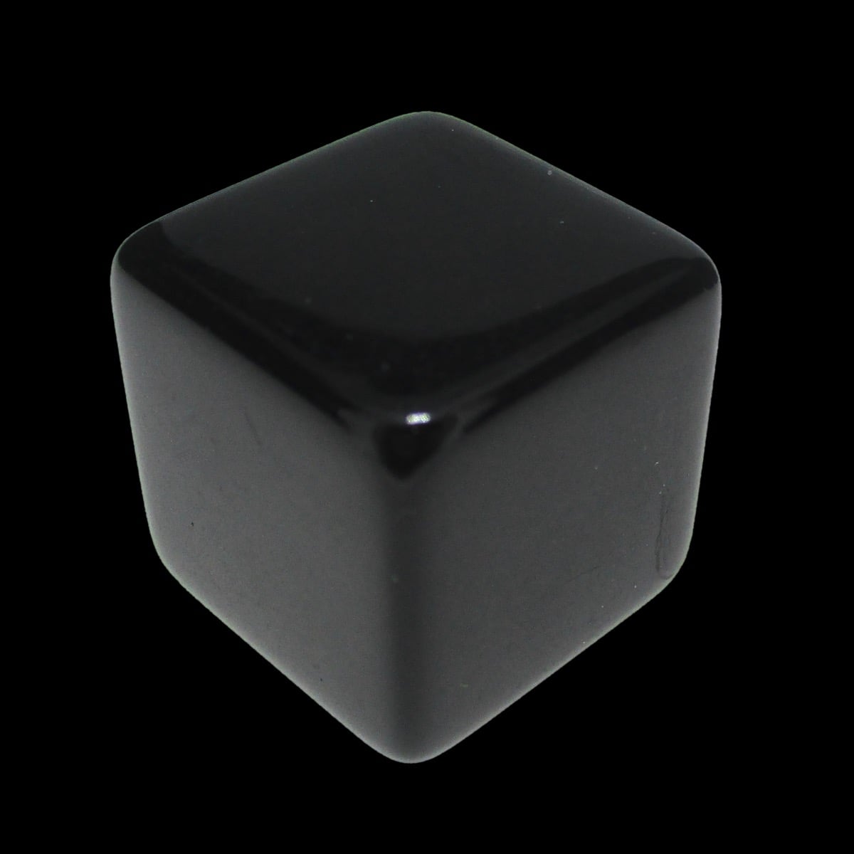TDSO Opaque Blank Black Square Cornered D6 Dice