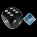 TDSO Duel Teal & White MINI 10mm D10 Dice
