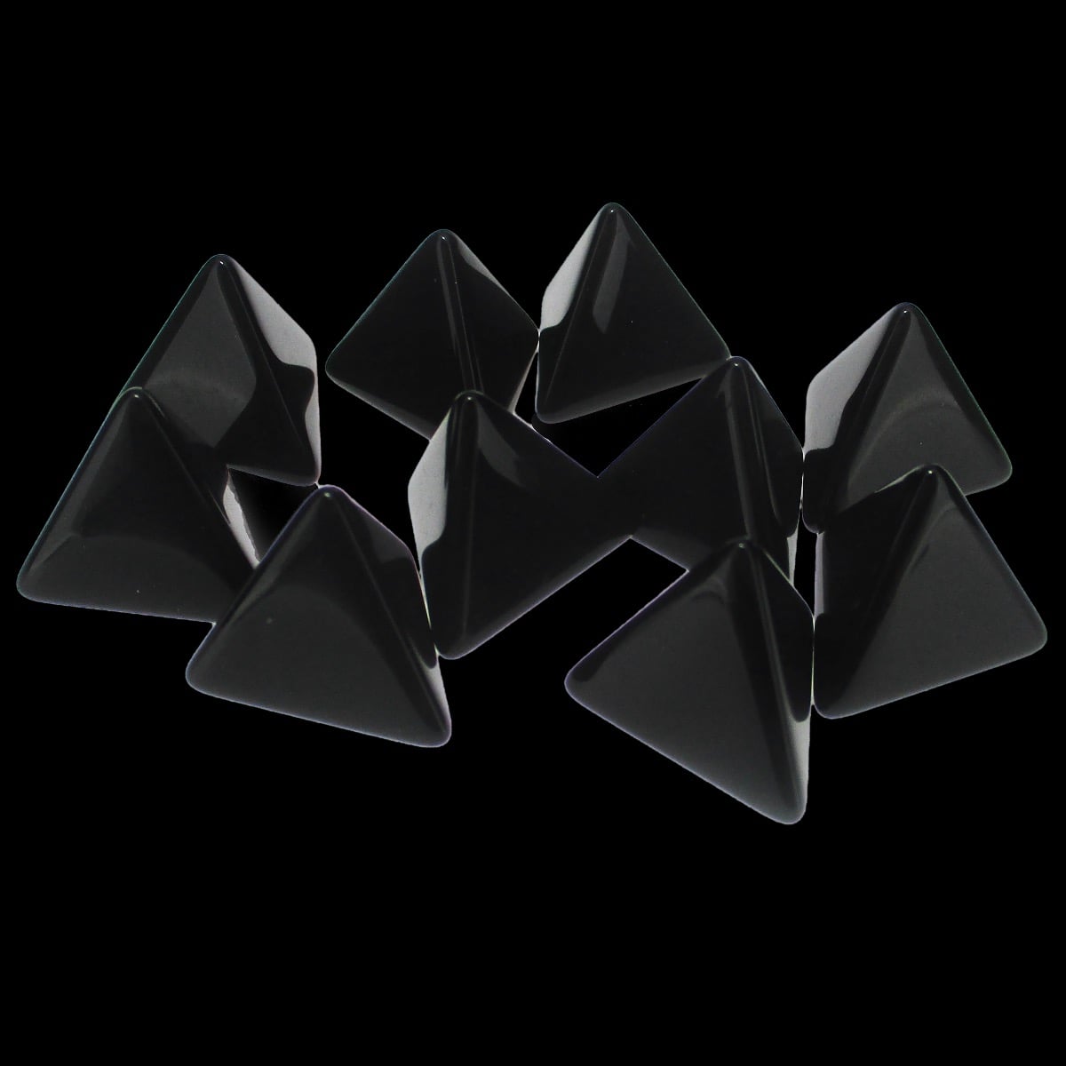 TDSO Opaque Blank Black 16mm 10 x D4 Dice Set