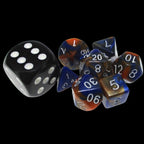 TDSO Duel Blue & Orange MINI 10mm 7 Dice Polyset