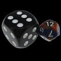 TDSO Duel Blue & Orange MINI 10mm D12 Dice
