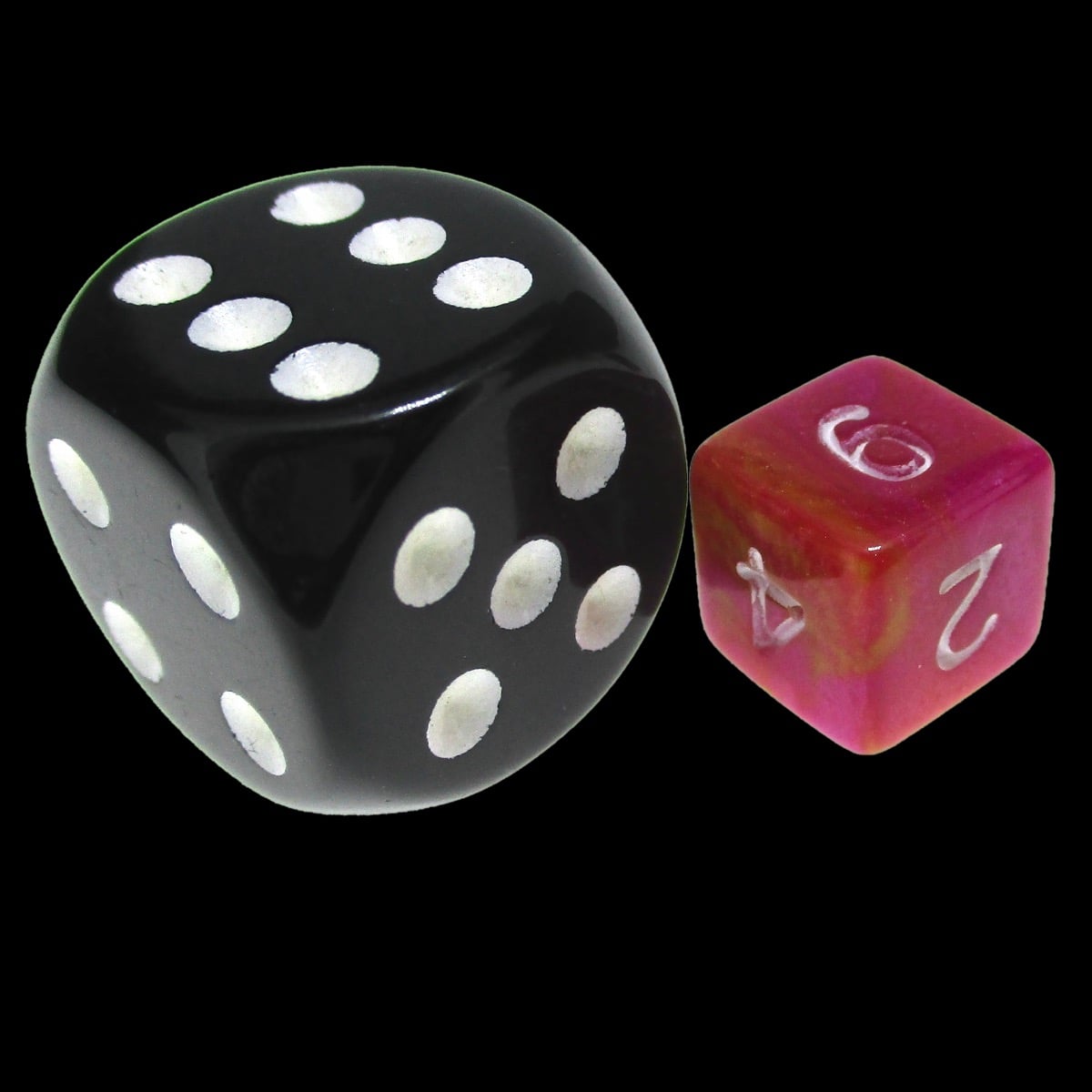 TDSO Duel Pink & Yellow MINI 10mm D6 Dice